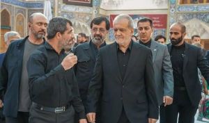 پزشکیان برای شرکت در مراسم استقبال از پیکر رهبر شهید وارد نجف شد