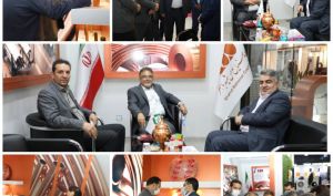 بازدید رئیس هیئت مدیره تاصیکو از غرفه مس شهید باهنر در بیستمین نمایشگاه تاسیسات سرمایشی و گرمایشی