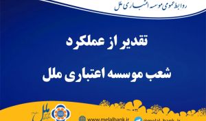 تقدیر از عملکرد شعب موسسه اعتباری ملل