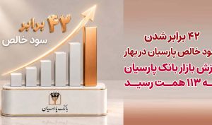 42 برابرشدن سودخالص پارسیان در بهار/ ارزش بازار بانک پارسیان به 113 همت رسید