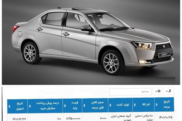 ایران خودرو 5 هزار دستگاه افزایش عرضه داد؛ عرضه 10هزار دستگاه «دنا» فردا در بورس کالا 
