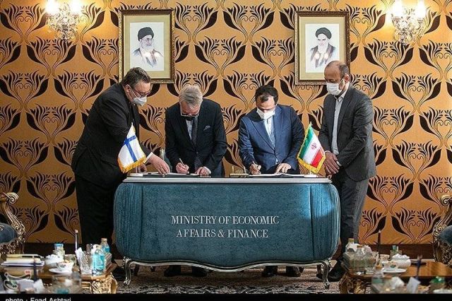 دیدار وزیر خارجه فنلاند با وزیر اقتصاد ایران