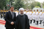 (تصاویر) استقبال روحانی از نخست وزیر ایتالیا 
