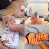  عکس | شرکت در انتخابات با اثر انگشت پا 