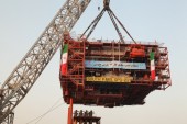 تصاویری از نصب سکوی فاز ٢٢ میدان گازی پارس جنوبی