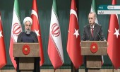 روحانی در نشست خبری مشترک با اردوغان: آمریکا شرکت‌ های دیگر را ارعاب می‌ کند