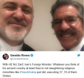 سلفی مجری معروف آمریکایی با ظریف