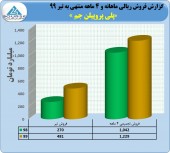 رشد درآمد فروش جم پیلن در ۴ ماهه نخست