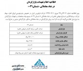تعهدات بازارگردان سرمایه گذاری شستان اعلام شد