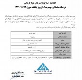پارامتر های بازارگردانی بیمه سرمد تغییر یافت