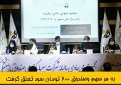 تقسیم سود ٢٠٠ تومانی برای هر سهم چند رشته ای «وصندوق»